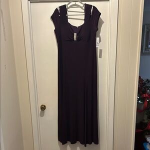 R & M Richards Deep Purple Maxi Dress